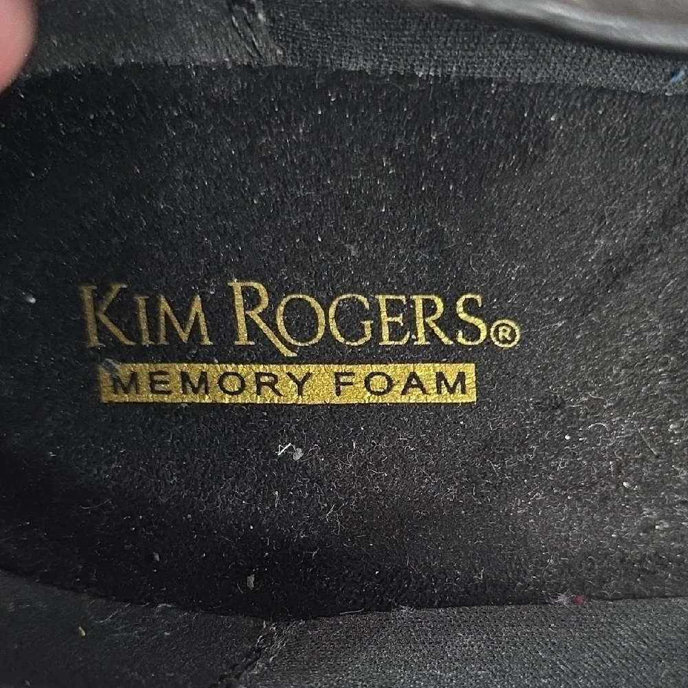 Kim Rogers Memory Foam Women's Wedge Slip-On‎ Shoes Black  Sz 10 GUC *READ*.